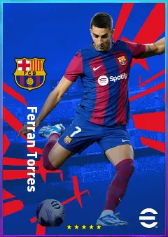 Ferran Torres eFootball 2026 player card, 83 OVR LWF