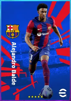 Alejandro Balde eFootball 2026 player card, 82 OVR LB