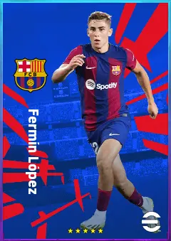 Fermín López eFootball 2026 player card, 79 OVR CMF