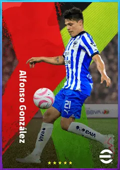 Alfonso González eFootball 2026 player card, 79 OVR LMF