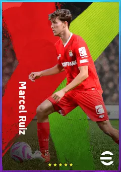 Marcel Ruiz eFootball 2026 player card, 80 OVR CMF