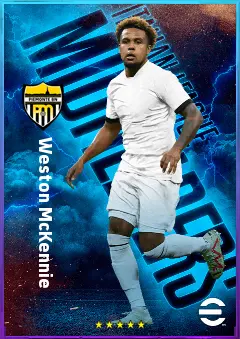 Weston McKennie eFootball 2026 player card, 81 OVR CMF