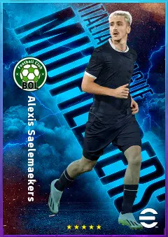 Alexis Saelemaekers eFootball 2026 player card, 81 OVR RMF