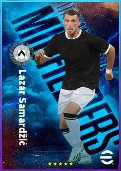 Lazar Samardžić eFootball 2026 player card, 81 OVR AMF