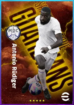 Antonio Rüdiger eFootball 2026 player card, 83 OVR CB