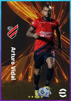 Arturo Vidal eFootball 2026 player card, 80 OVR CMF