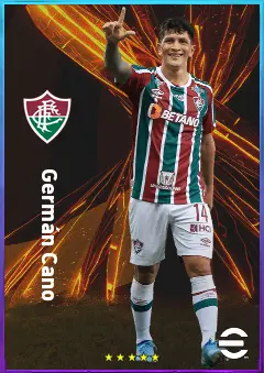 Germán Cano eFootball 2026 player card, 80 OVR CF
