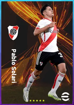 Pablo Solari eFootball 2026 player card, 80 OVR RWF