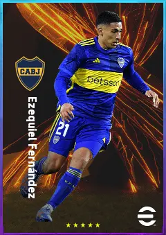 Ezequiel Fernández eFootball 2026 player card, 80 OVR DMF
