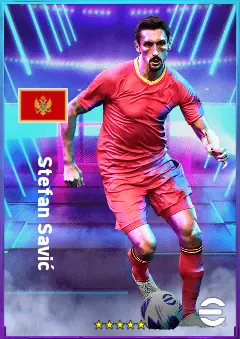 Stefan Savić eFootball 2026 player card, 82 OVR CB