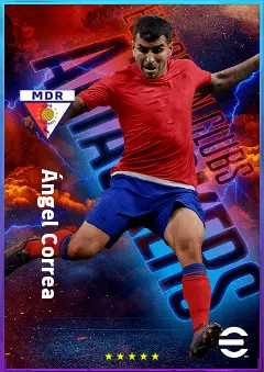 Ángel Correa eFootball 2026 player card, 82 OVR RWF