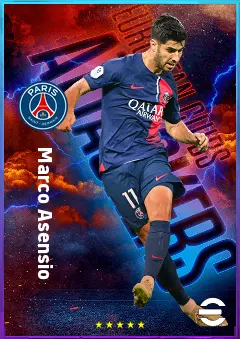 Marco Asensio eFootball 2026 player card, 82 OVR RWF