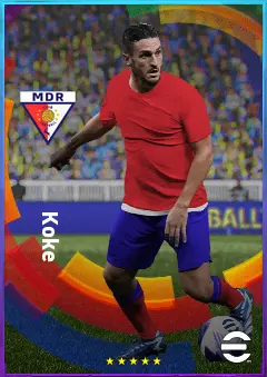Koke eFootball 2026 player card, 82 OVR CMF