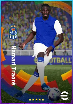 Hamari Traoré eFootball 2026 player card, 80 OVR RB
