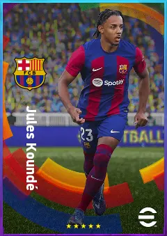 Jules Koundé eFootball 2026 player card, 84 OVR CB