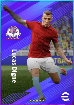 Lucas Digne eFootball 2026 player card, 80 OVR LB