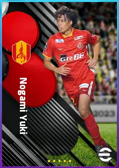 Nogami Yuki eFootball 2026 player card, 77 OVR CB