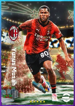 Yunus Musah eFootball 2026 player card, 80 OVR CMF
