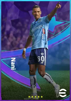 Nani eFootball 2026 player card, 79 OVR LWF