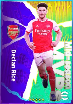 Declan Rice eFootball 2026 player card, 85 OVR DMF