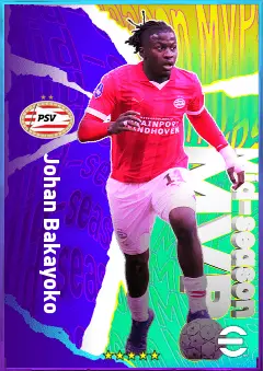 Johan Bakayoko eFootball 2026 player card, 81 OVR RWF
