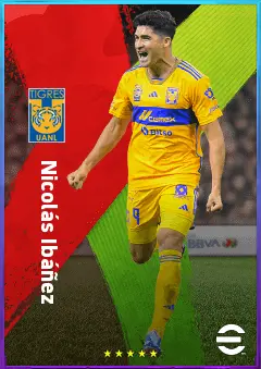 Nicolás Ibáñez eFootball 2026 player card, 80 OVR CF