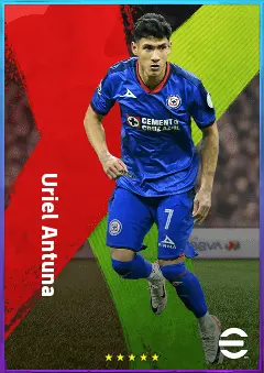Uriel Antuna eFootball 2026 player card, 79 OVR RWF