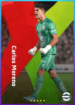 Carlos Moreno eFootball 2026 player card, 77 OVR GK