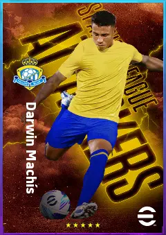 Darwin Machís eFootball 2026 player card, 80 OVR LWF