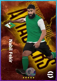Nabil Fekir eFootball 2026 player card, 83 OVR AMF