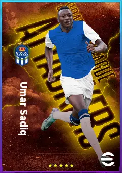 Umar Sadiq eFootball 2026 player card, 80 OVR CF
