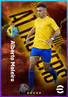 Alberto Moleiro eFootball 2026 player card, 80 OVR AMF