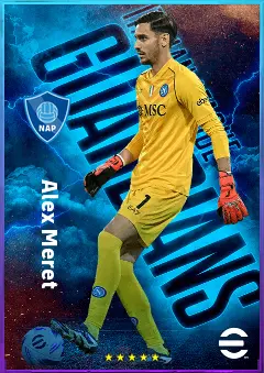 Alex Meret eFootball 2026 player card, 83 OVR GK