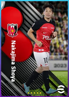 Nakajima Shoya eFootball 2026 player card, 76 OVR AMF
