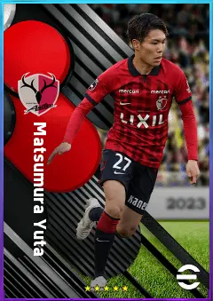 Matsumura Yuta eFootball 2026 player card, 76 OVR RMF