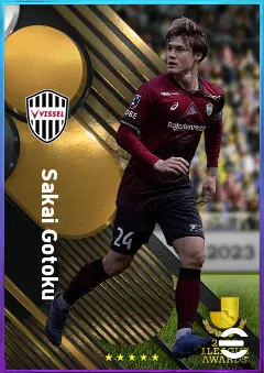 Sakai Gotoku eFootball 2026 player card, 78 OVR RB
