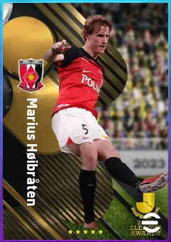 Marius Høibråten eFootball 2026 player card, 78 OVR CB
