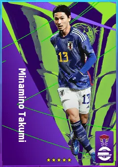 Minamino Takumi eFootball 2026 player card, 79 OVR AMF