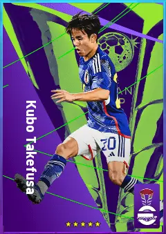 Kubo Takefusa eFootball 2026 player card, 82 OVR RMF