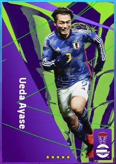 Ueda Ayase eFootball 2026 player card, 79 OVR CF