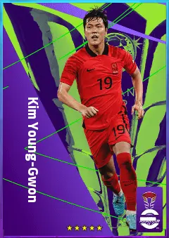 Kim Young-Gwon eFootball 2026 player card, 77 OVR CB