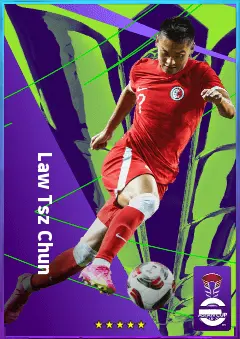 Law Tsz Chun eFootball 2026 player card, 76 OVR RB
