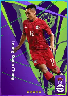 Leung Kwun Chung eFootball 2026 player card, 76 OVR LB
