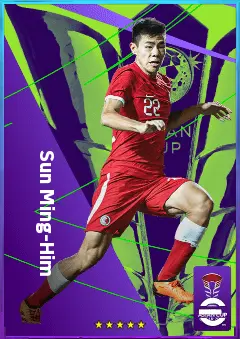 Sun Ming-Him eFootball 2026 player card, 77 OVR CF