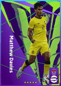 Matthew Davies eFootball 2026 player card, 74 OVR RB