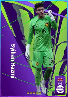 Syihan Hazmi eFootball 2026 player card, 75 OVR GK