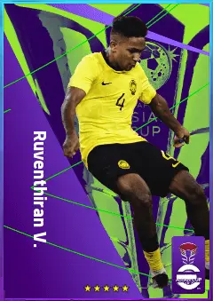 Ruventhiran V. eFootball 2026 player card, 73 OVR LB