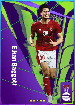 Elkan Baggott eFootball 2026 player card, 75 OVR CB