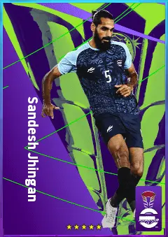 Sandesh Jhingan eFootball 2026 player card, 75 OVR CB