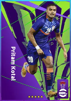 Pritam Kotal eFootball 2026 player card, 74 OVR RB